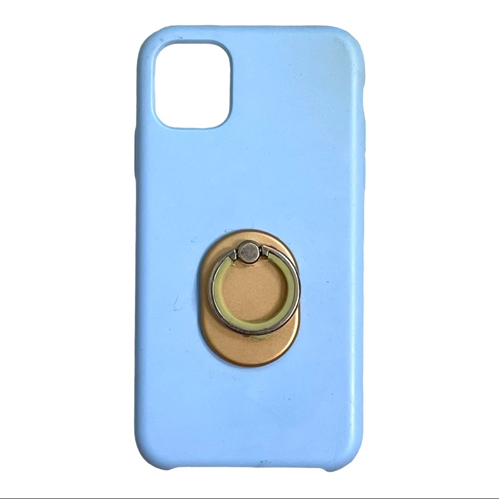 CYLO Pale Blue iPhoneXR Silicone Case & Ring Stand